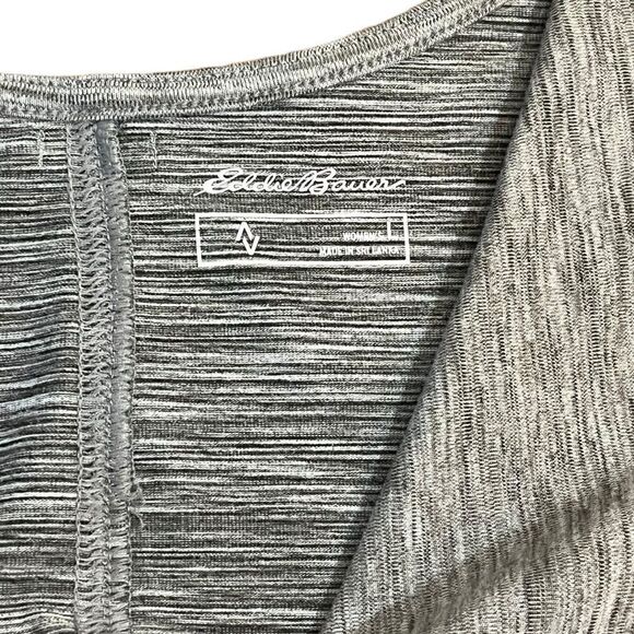 L.L. Bean Women’s Sleeveless V-Neck Heather Gray Dress, Size L - Picture 4 of 8